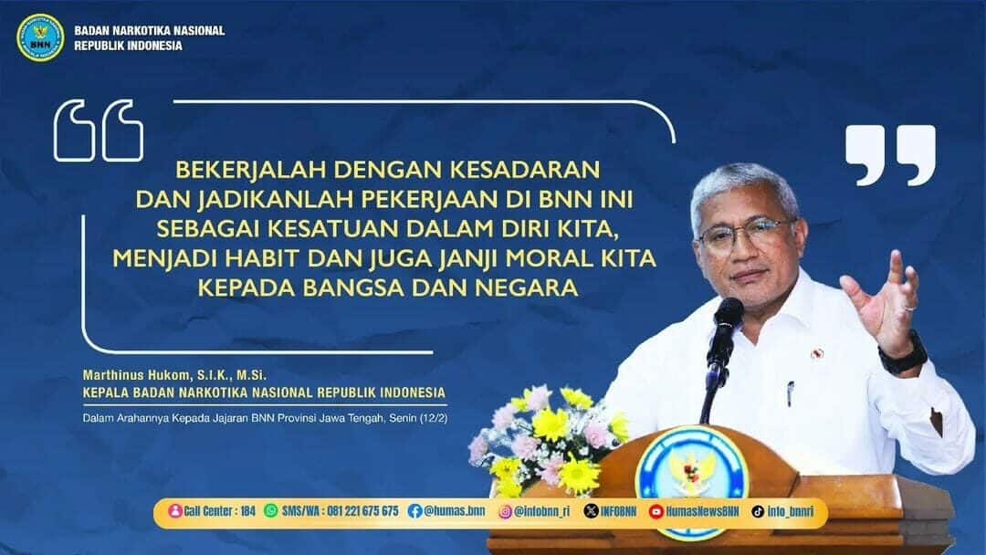 SUMBER DAYA KEUANGAN TERBATAS, KEPALA BNN RI INSTRUKSIKAN PEMBAHARUAN DATA DAN SKALA PRIORITAS