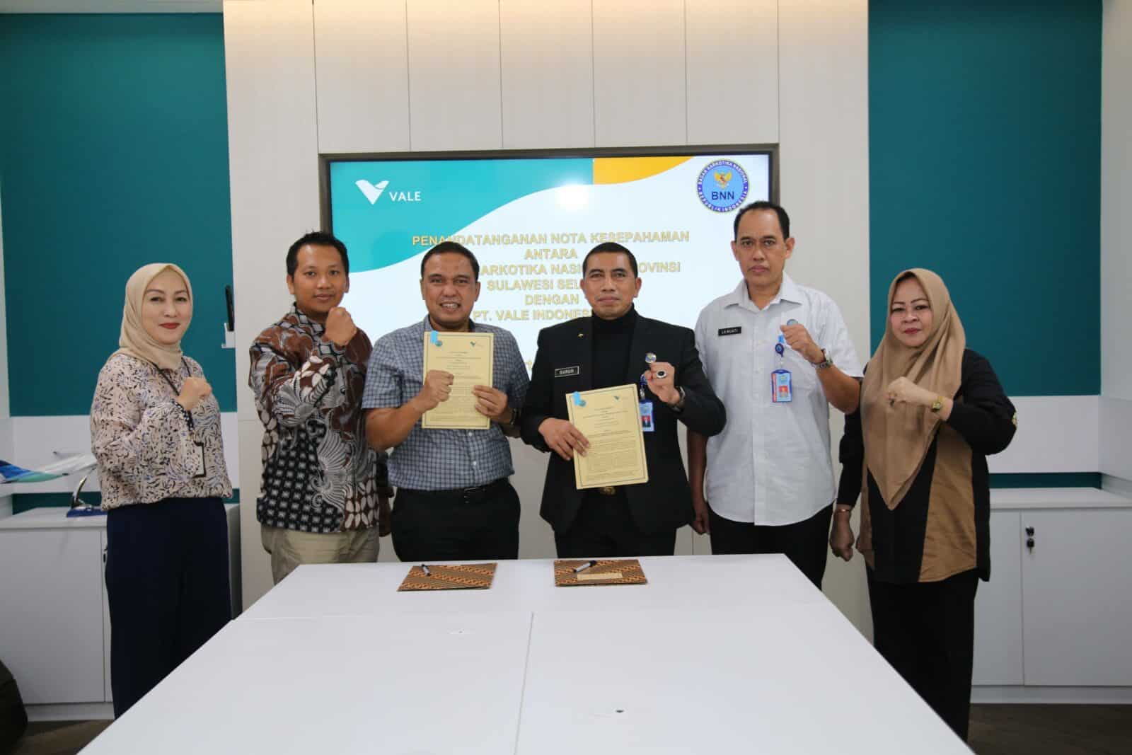 Ciptakan Industri Bersinar (Bersih Narkoba), Kepala BNNP Sulsel Lakukan Penandatanganan Nota Kesepahaman Dengan PT. VALE INDONESIA TBK