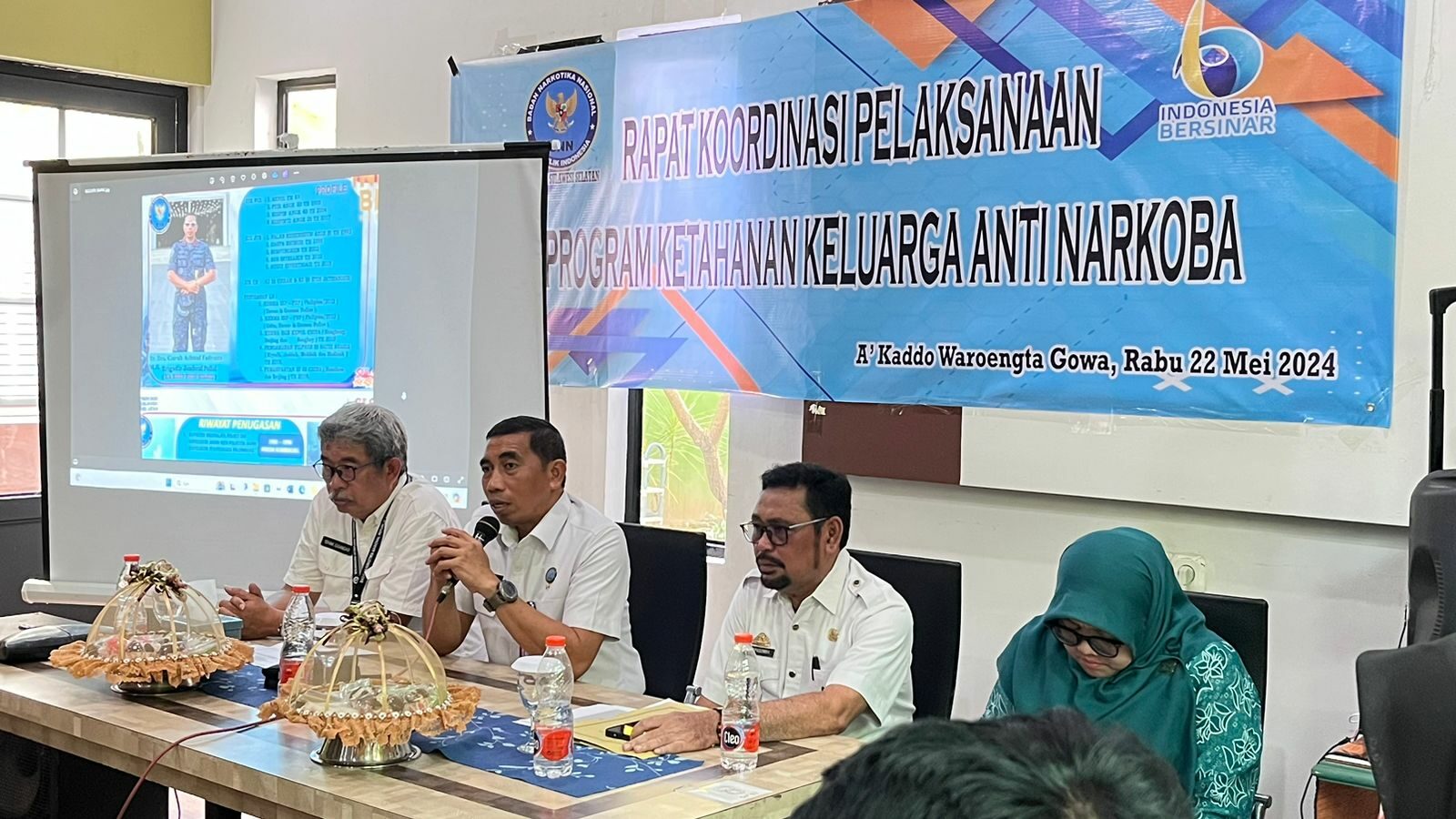 KEPALA BNNP SULSEL MEMBUKA KEGIATAN RAPAT KOORDINASI PELAKSANAAN PROGRAM KETAHANAN KELUARGA ANTI NARKOBA