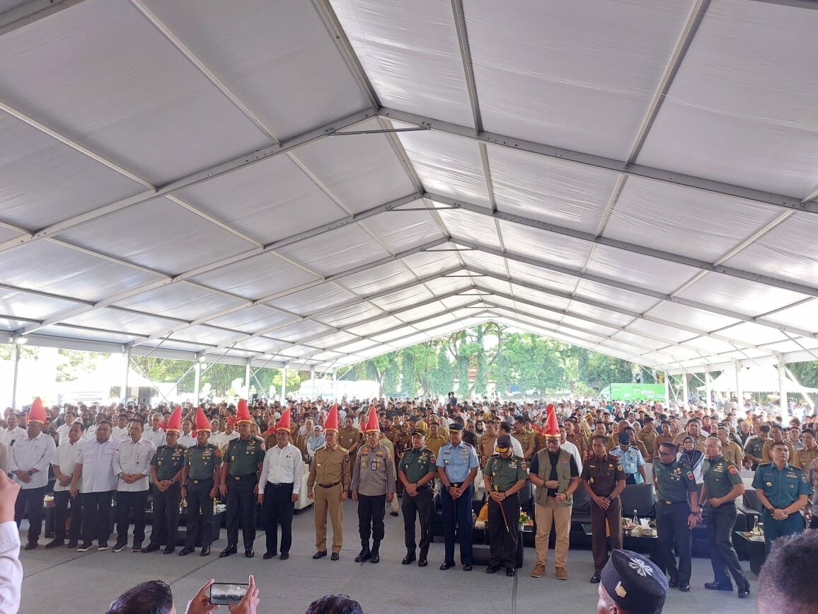 BNNP Sulsel Menghadiri kegiatan Kunjungan Kerja Menteri Pertanian RI di Kantor Gubernur Provinsi Sulawesi Selatan