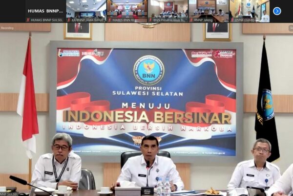 BNNP Sulawesi Selatan Mengikuti Kegiatan Rapat Pimpinan (Rapim) Bulanan BNN RI Secara Virtual Periode Mei 2024