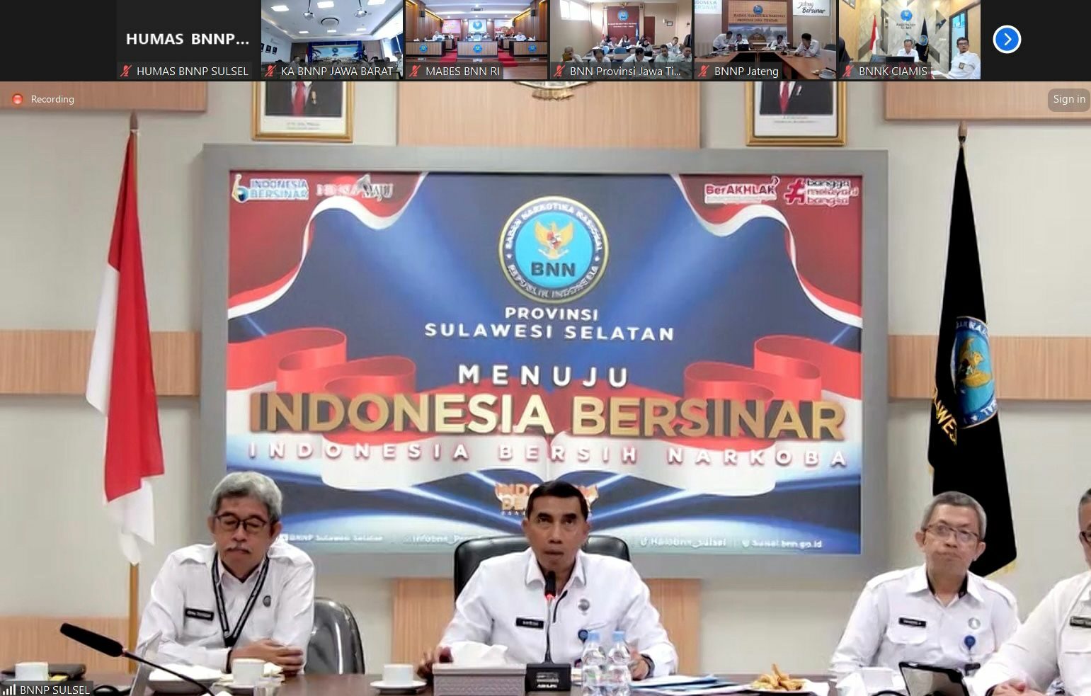 BNNP Sulawesi Selatan Mengikuti Kegiatan Rapat Pimpinan (Rapim) Bulanan BNN RI Secara Virtual Periode Mei 2024