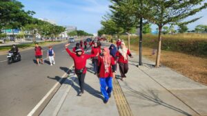 OLAHRAGA JALAN SEHAT ANTI NARKOBA PERSONIL BNNP SULSEL AKHIR MEI 2024