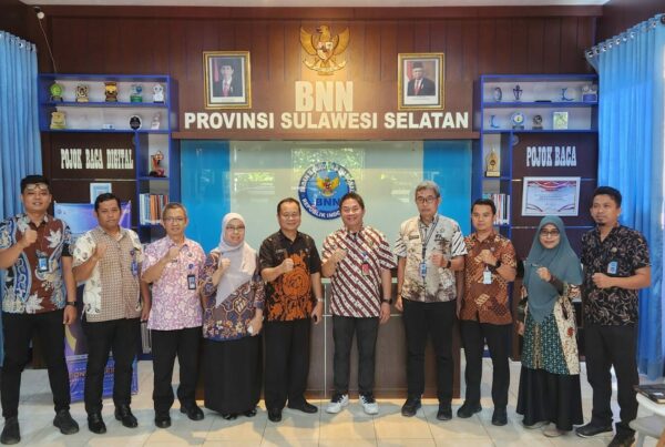 BNNP Sulawesi Selatan Menerima Kunjungan Kerja Kepala BNNP Sulawesi Barat