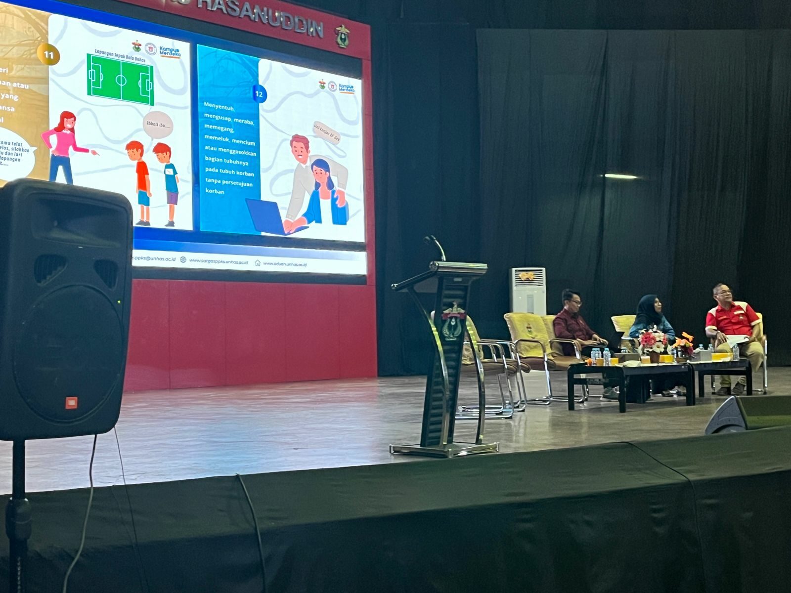 BNNP Sulsel memberikan Sosialisasi mengenai Adiksi dan Dampak penyalahgunaan Narkoba, pada Kegiatan Pembekalan Mahasiswa KKN Gel. 112 Universitas Hasanuddin