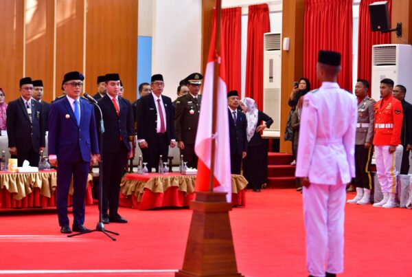 BNNP Sulawesi Selatan Turut Hadiri Pengukuhan Pasukan Pengibar Bendera Pusaka (PASKIBRAKA) Dalam Rangka Memperingati 79 Tahun Kemerdekaan RI