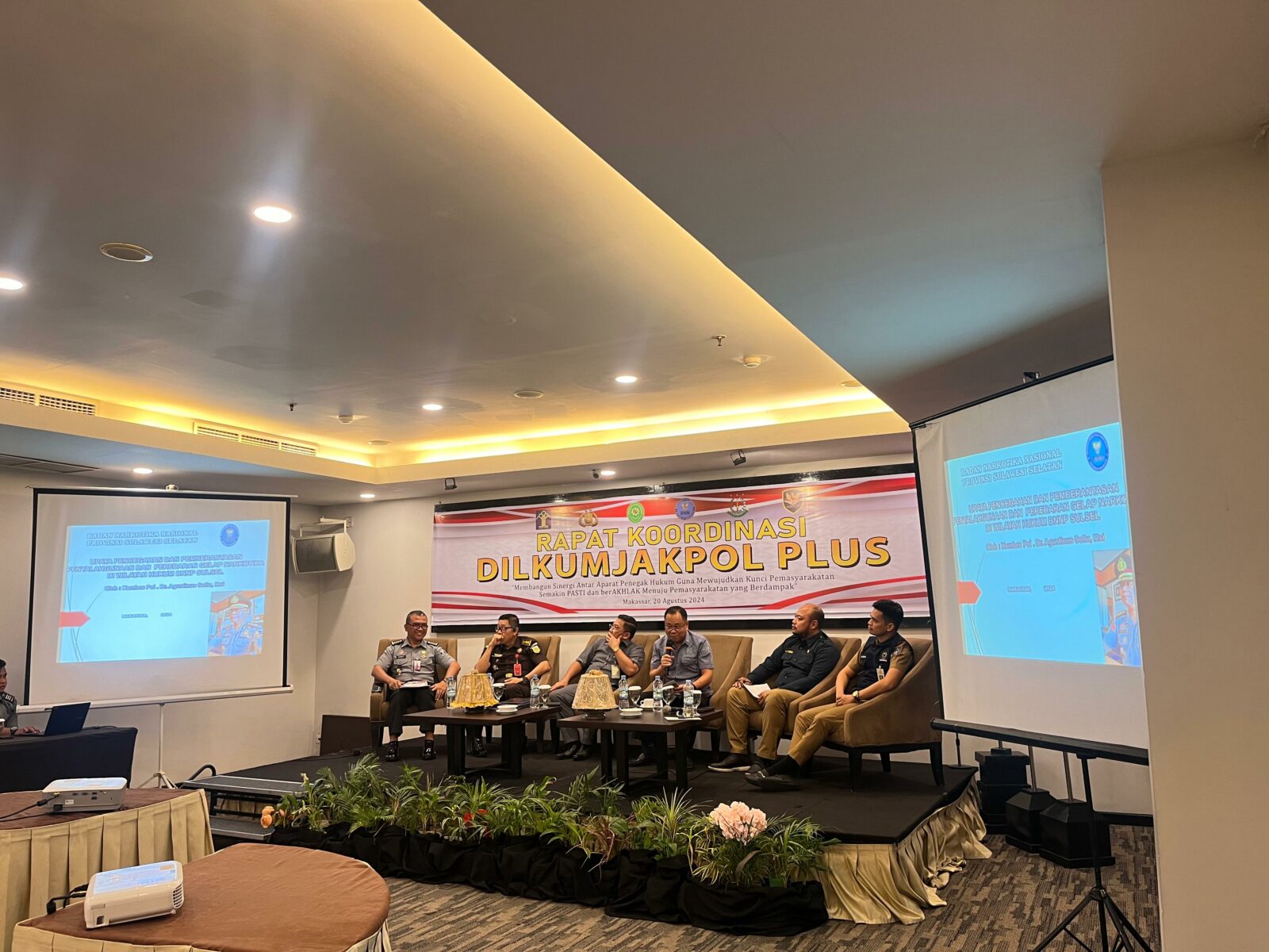 BNNP SULSEL MENJADI PEMATERI PADA RAPAT KOORDINASI DILKUMJAKPOL PLUS TAHUN 2024