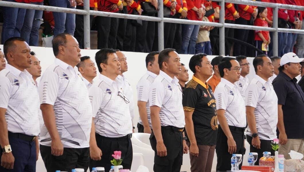 Dalam Rangkaian Peringatan Hari Bhayangkara ke 78, Kepala BNNP Sulawesi Selatan Menghadiri Pembukaan Turnament Bola Voli Kapolri Cup