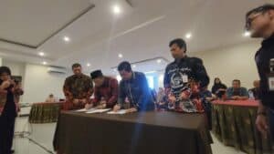 Penandatanganan Kerja Sama Program Gerakan Cari Menantu Bersinar (Gencarkan) Menuju Sulawesi Selatan Bersinar Tahun 2024