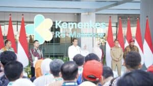 DALAM RANGKA KUNJUNGAN KERJA PRESIDEN RI DI MAKASSAR, KEPALA BNNP SULAWESI SELATAN MENGHADIRI PERESMIAN GEDUNG RUMAH SAKIT KEMENKES MAKASSAR