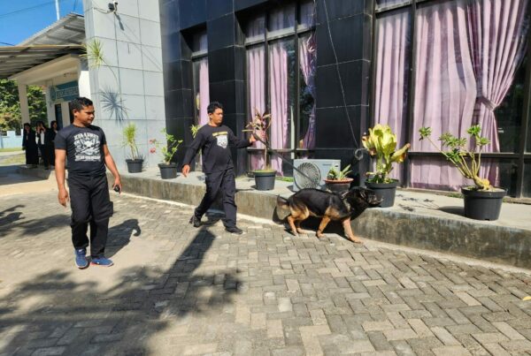 UNIT K-9 BNNP SULSEL ATAS NAMA BEN MELAKSANAKAN LATIHAN PENDETEKSIAN DI BULAN SEPTEMBER 2024