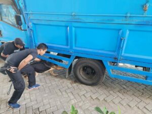 UNIT K-9 BNNP SULSEL ATAS NAMA BEN MELAKSANAKAN LATIHAN PENDETEKSIAN DI BULAN SEPTEMBER 2024