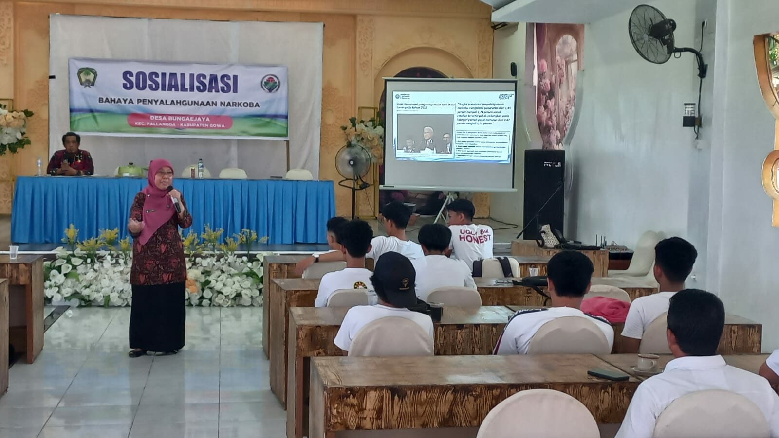 Sosialisasi Penyalahgunaan Narkoba Desa Bungaejaya Kecamatan Pallangga Kabupaten Gowa