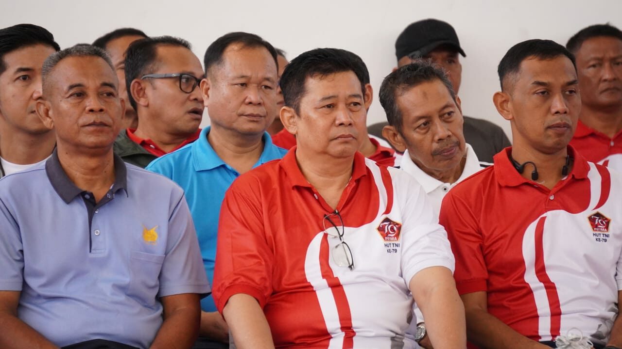 Rangkaian HUT ke 79 TNI, Kepala BNNP Sulawesi Selatan Menghadiri Open Turnamen Kejurnas Sepak Takraw Piala Panglima TNI Tahun 2024
