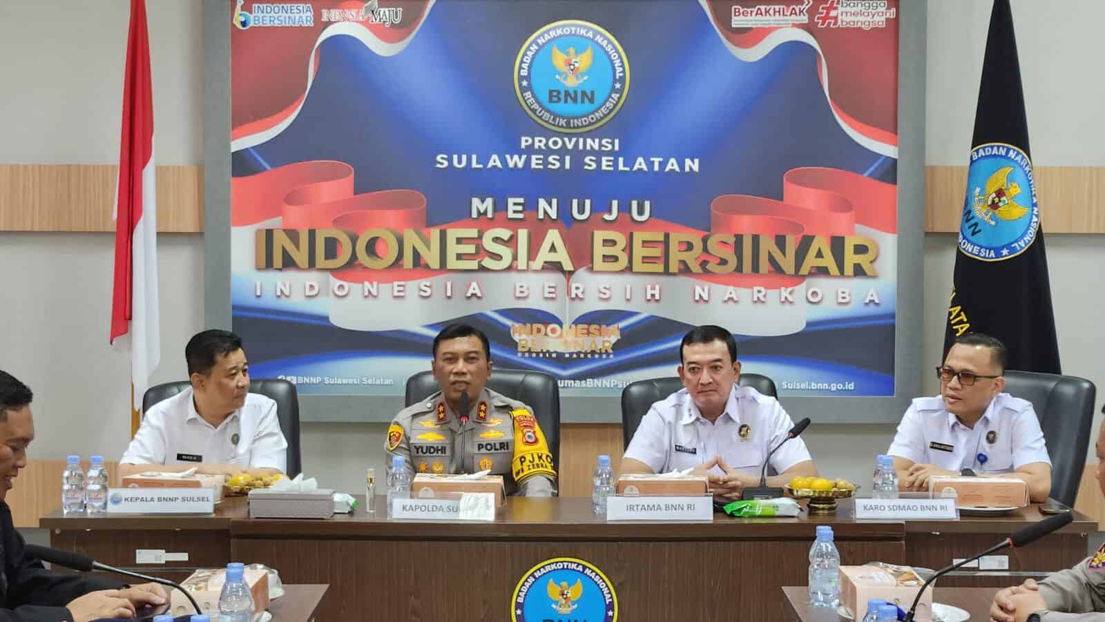 Perkuat Sinergitas P4GN, Kepala BNNP Sulsel Terima Kunjungan Kapolda Sulawesi Selatan