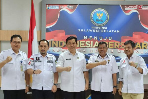 Kepala BNNP Sulsel Menerima Kunjungan Silaturahmi Komisi Penanggulangan Aids Prov. Sulawesi Selatan
