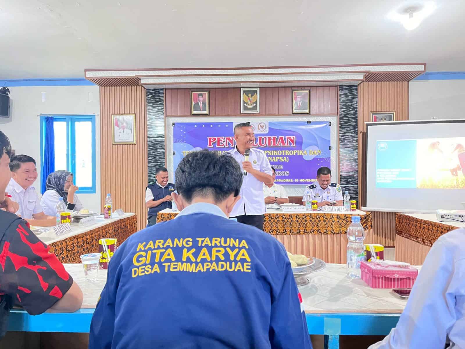 Sosialisasi Bahaya Penyalahgunan Narkoba Bagi Masyarakat Desa Tamappadduae, Kecamatan Marusu, Kab. Maros