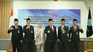 Kepala BNNP Sulawesi Selatan Melakukan Pelantikan Dan Pengambilan Sumpah/Janji Pejabat Fungsional Di Lingkungan BNNP Sulawesi Selatan