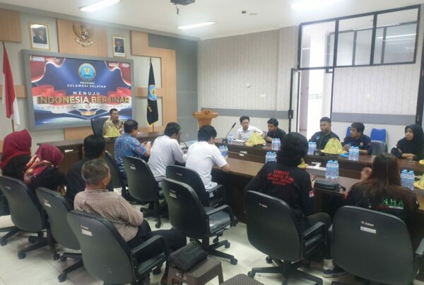 PERKUAT P4GN, KEPALA BNNP SULAWESI SELATAN MENERIMA KUNJUNGAN AUDIENSI ORGANISASI KEMASYARAKATAN ANTI NARKOTIKA