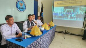 Kepala BNNP Sulawesi Selatan didampingi Ketua DWP BNNP Sulsel Kunjungi BNN Kota Palopo