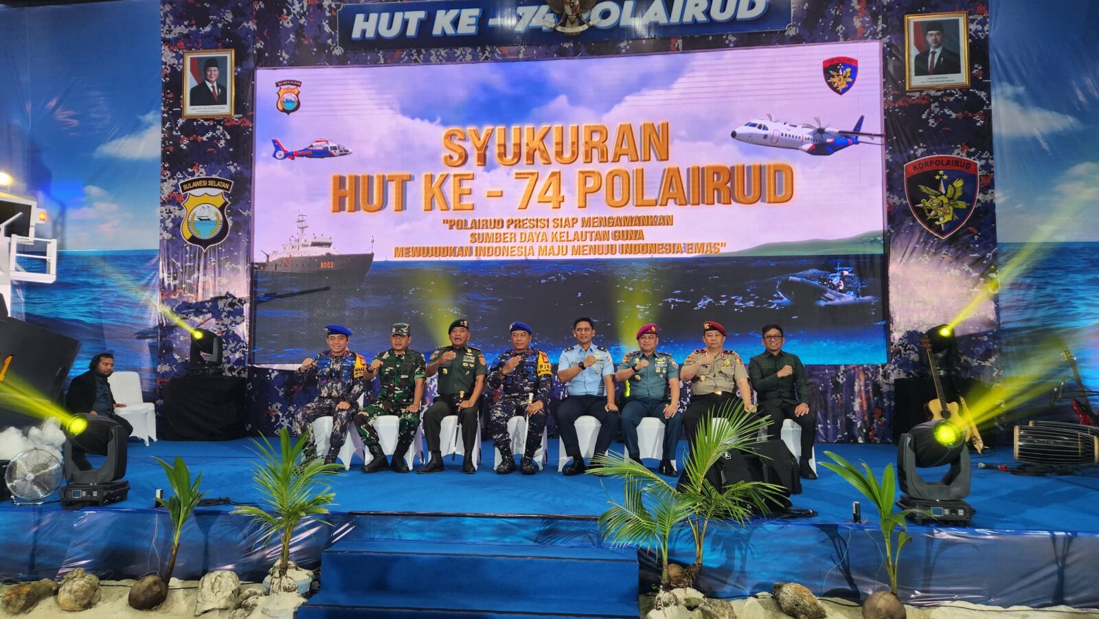 WUJUD SINERGITAS,KEPALABNNP SULAWESI SELATAN MENGHADIRI SYUKURAN HUT KE 74 POLAIRUD TAHUN 2024 POLDA SULAWESI SELATAN