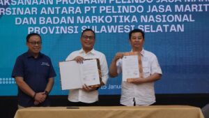 Sosialisasi Pencegahan Penyalahgunaan Narkoba dan Penandatanganan MoU Antara BNNP Sulsel Dengan PT. Pelindo Jasa Maritim