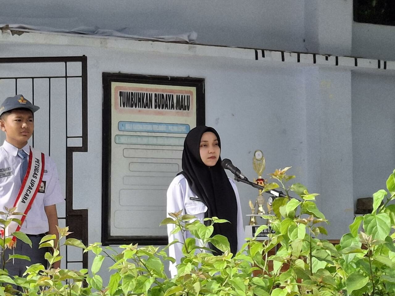 Sosialisasi P4GN Pada Pelaksanaan Upacara di SMA Negeri 8 Maros