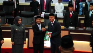 BNNP Sulawesi Selatan Hadiri Acara Serah Terima Jabatan Penjabat Gubernur kepada Gubernur Sulawesi Selatan Terpilih dan Telah Dilantik beserta Penjabat Kepala Daerah di Sulawesi Selatan