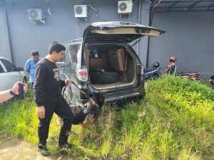 UNIT K-9 BNNP SULSEL ATAS NAMA BEN MELAKSANAKAN LATIHAN PENDETEKSIAN DI BULAN APRIL 2025