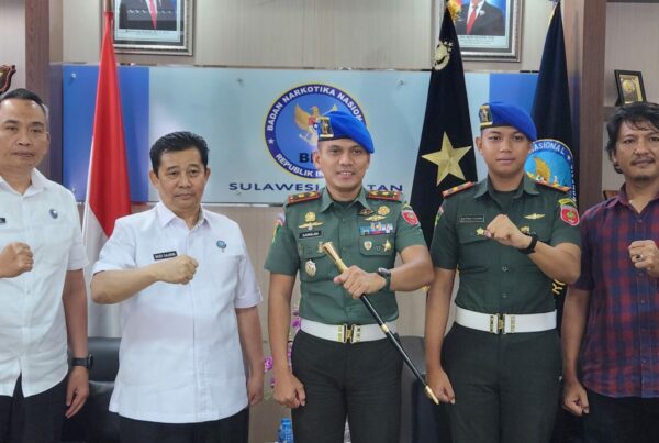 KEPALA BNNP SULSEL MENERIMA KUNJUNGAN SILATURAHMI DANDENPOM XIV/4 MAKASSAR